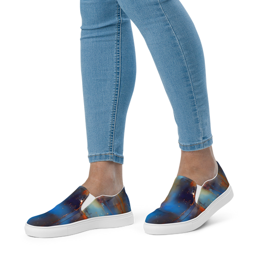 Women's Slip-On Canvas Shoes - Cobalt Vogue