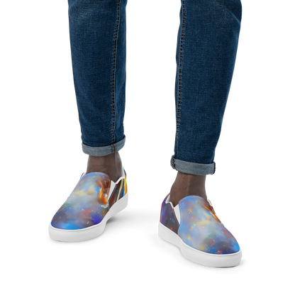 Men's Slip-On Canvas Shoes - Impressionist Drift