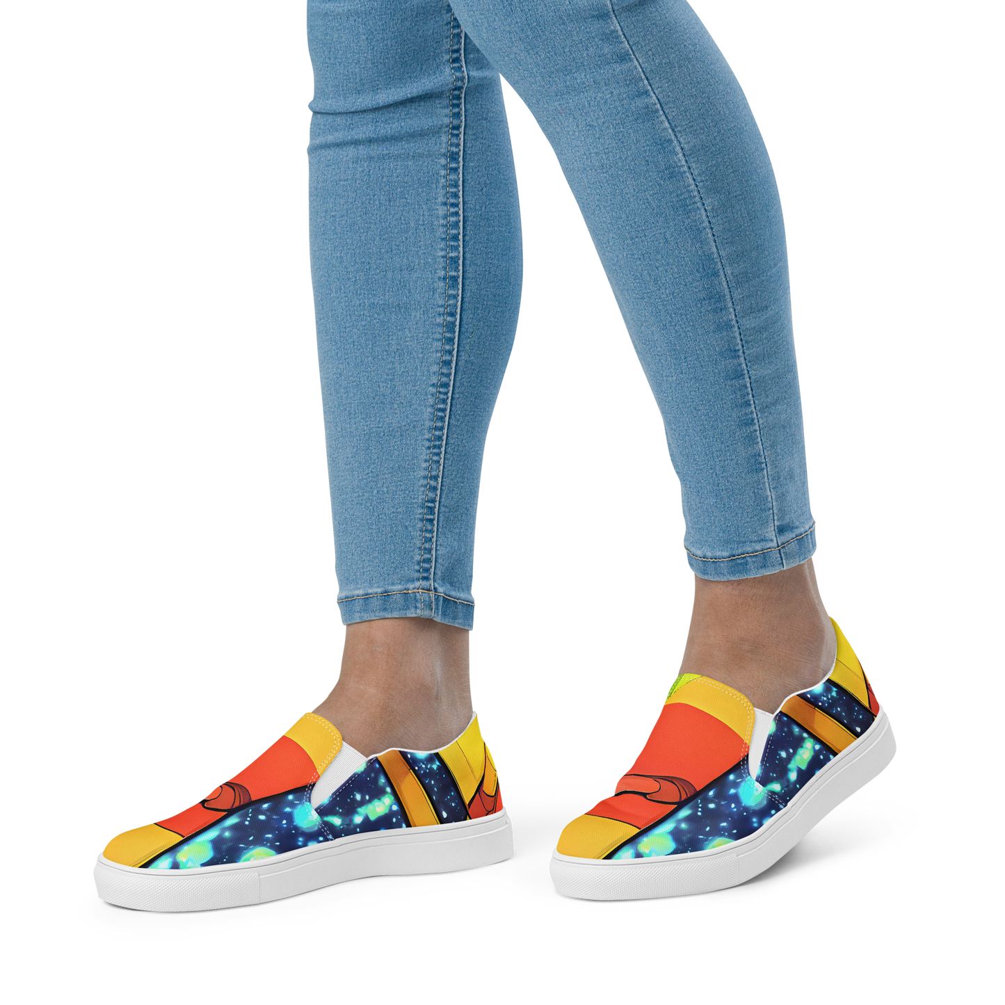 Women's Slip-On Canvas Shoes - Cosmic Siblings