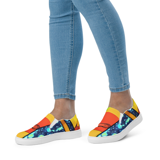 Women's Slip-On Canvas Shoes - Cosmic Siblings