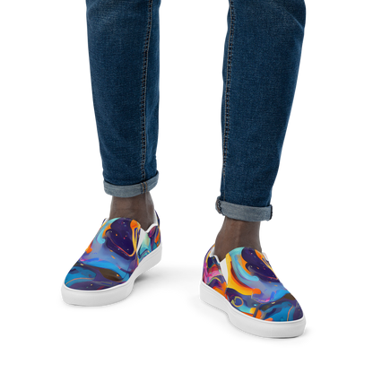 Men's Slip-On Canvas Shoes - Whimsical Fusion