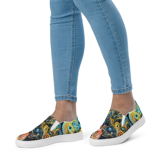 Women's Slip-On Canvas Shoes - Wild Cosmos