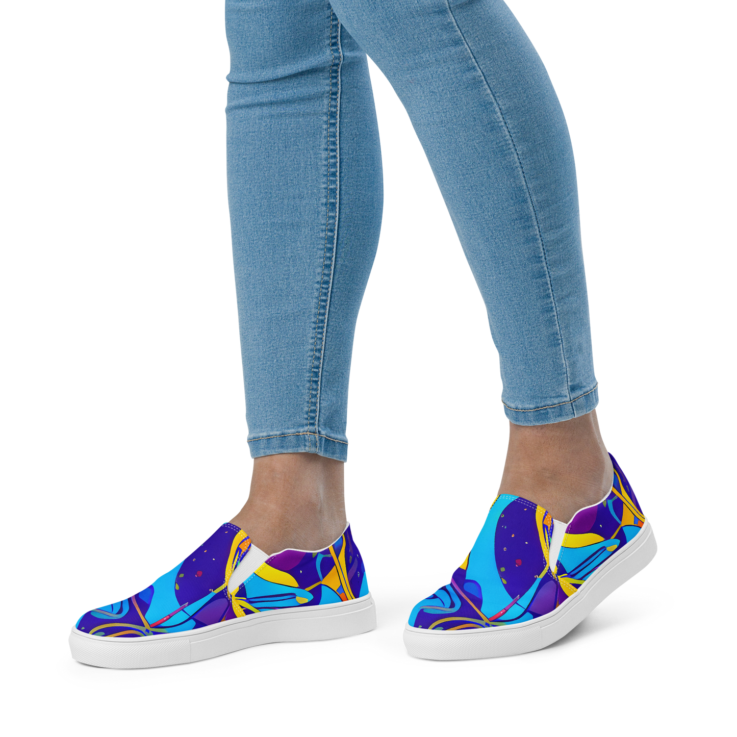 Women's Slip-On Canvas Shoes - Spectral Tangle