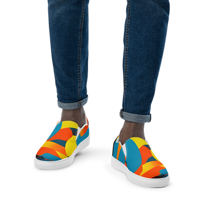 Men's Slip-On Canvas Shoes - Fragmented Rhapsody