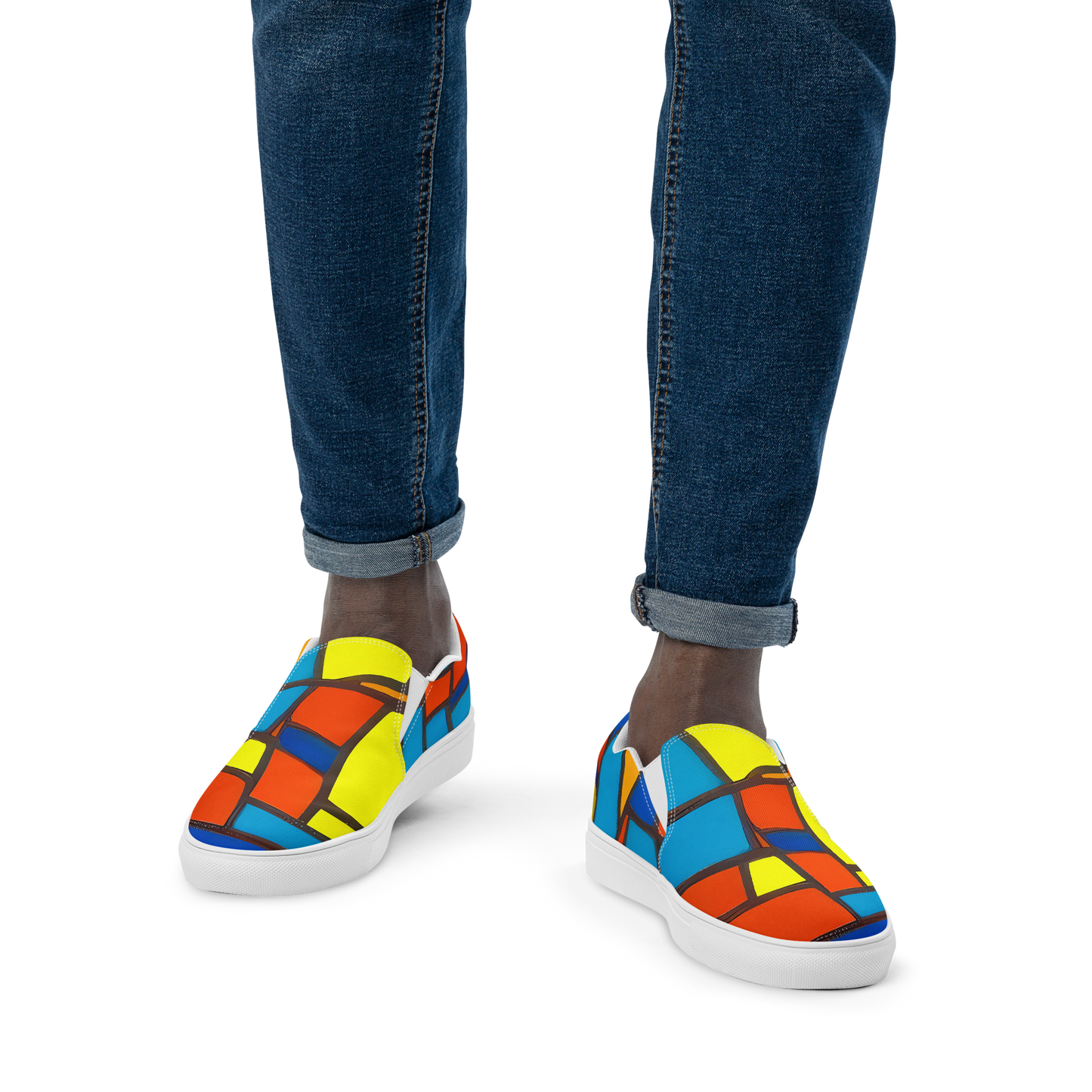 Men's Slip-On Canvas Shoes - Mondrian Mesh