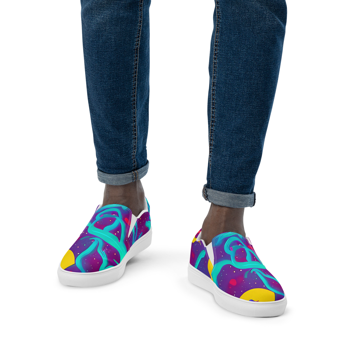 Men's Slip-On Canvas Shoes - Cosmic Current