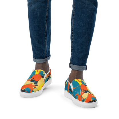 Men's Slip-On Canvas Shoes - Abstract Tango