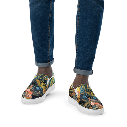 Men's Slip-On Canvas Shoes - Wild Cosmos