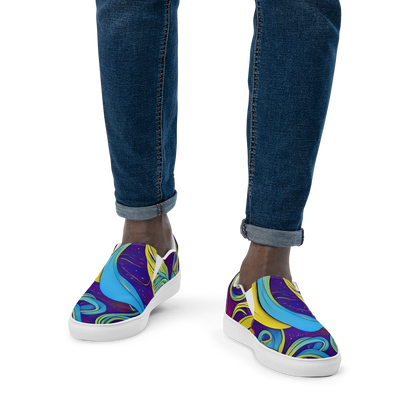 Men's Slip-On Canvas Shoes - Stellar Swirls