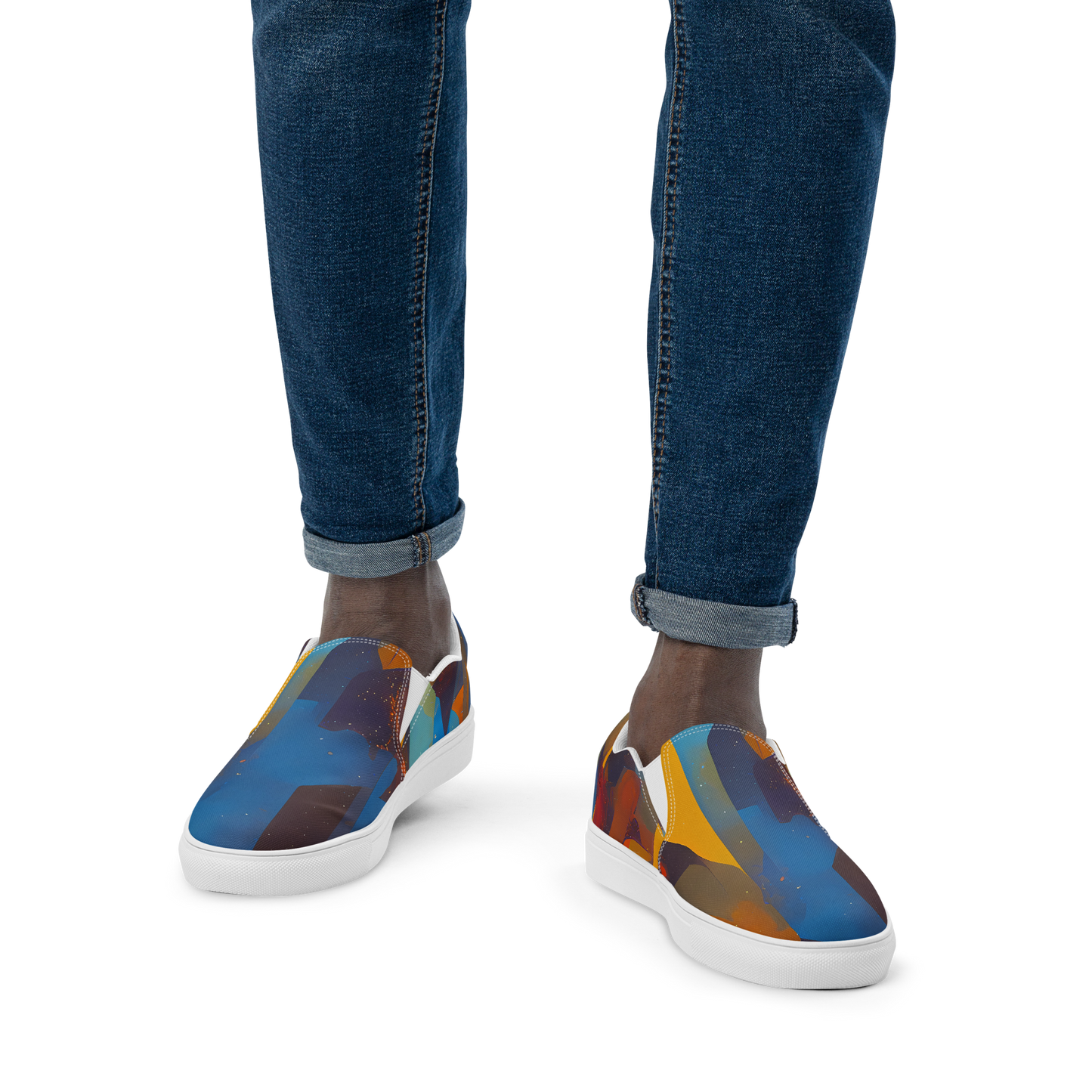 Men's Slip-On Canvas Shoes - Cubist Dusk