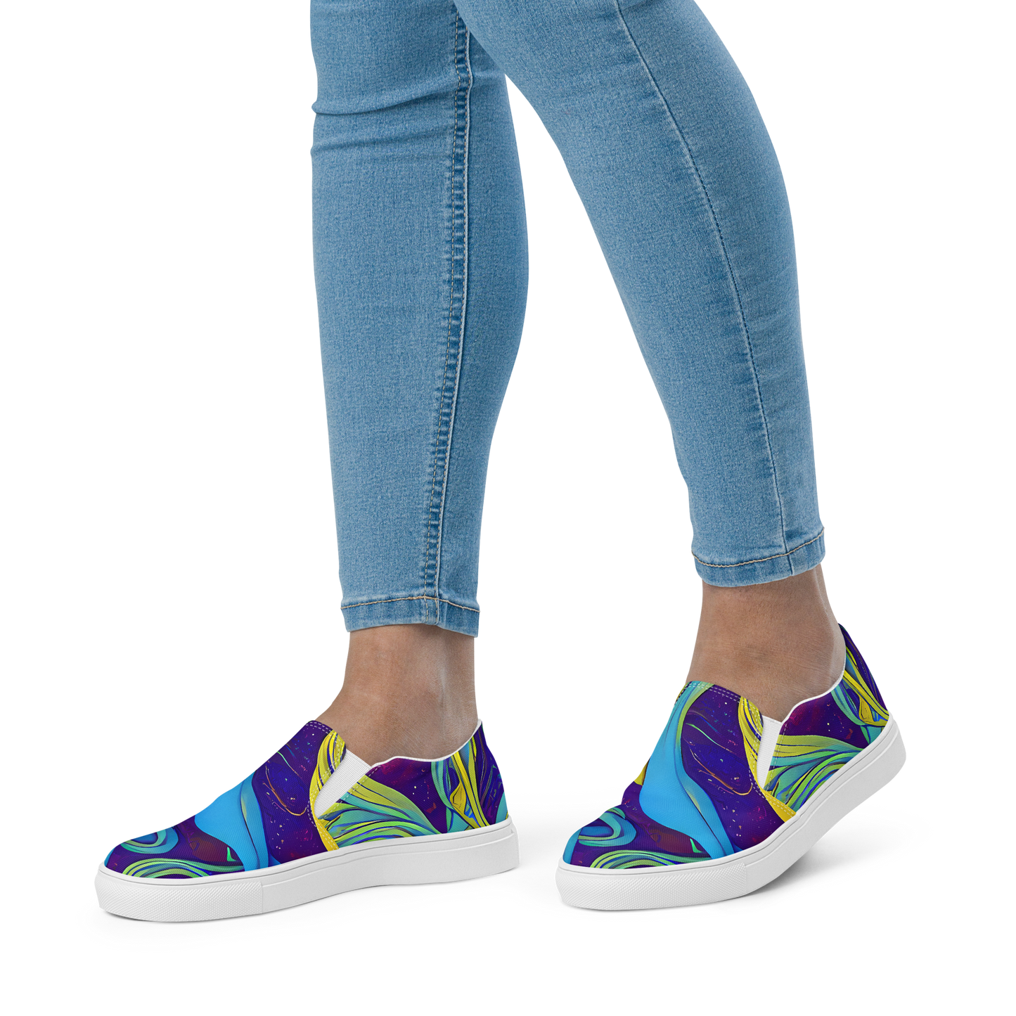 Women's Slip-On Canvas Shoes - Stellar Swirls