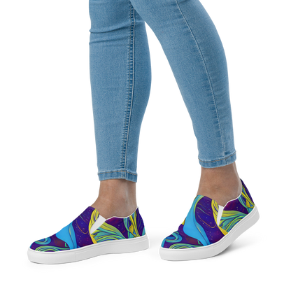 Women's Slip-On Canvas Shoes - Stellar Swirls