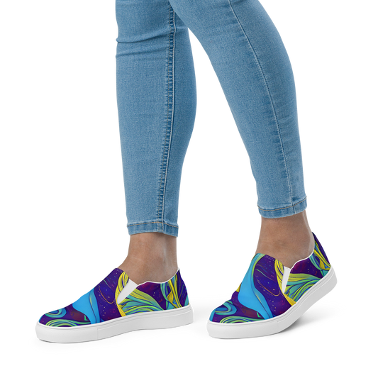 Women's Slip-On Canvas Shoes - Stellar Swirls