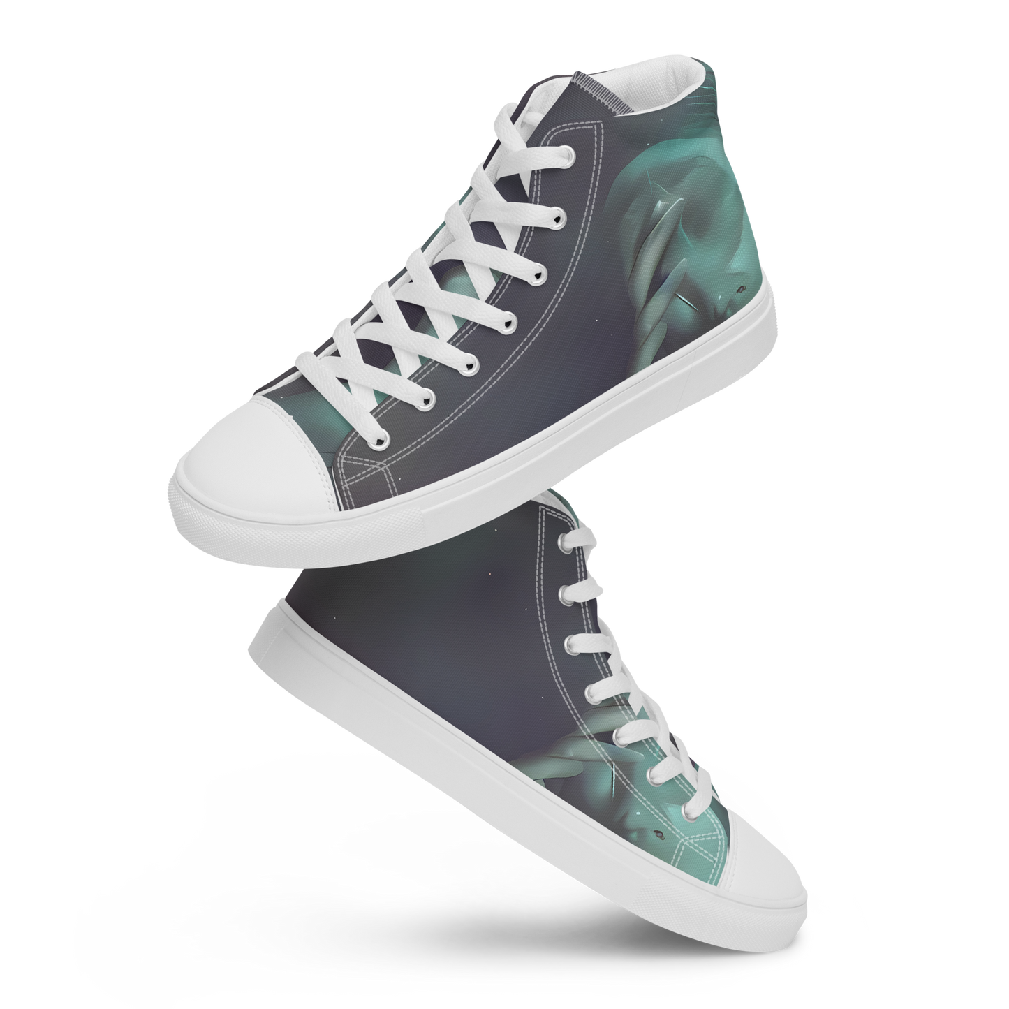 Men's High Top Canvas Shoes - Surreal Dreams