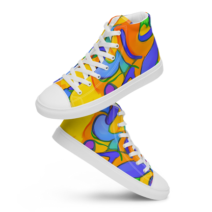 Men's High Top Canvas Shoes - Joffe Swirl