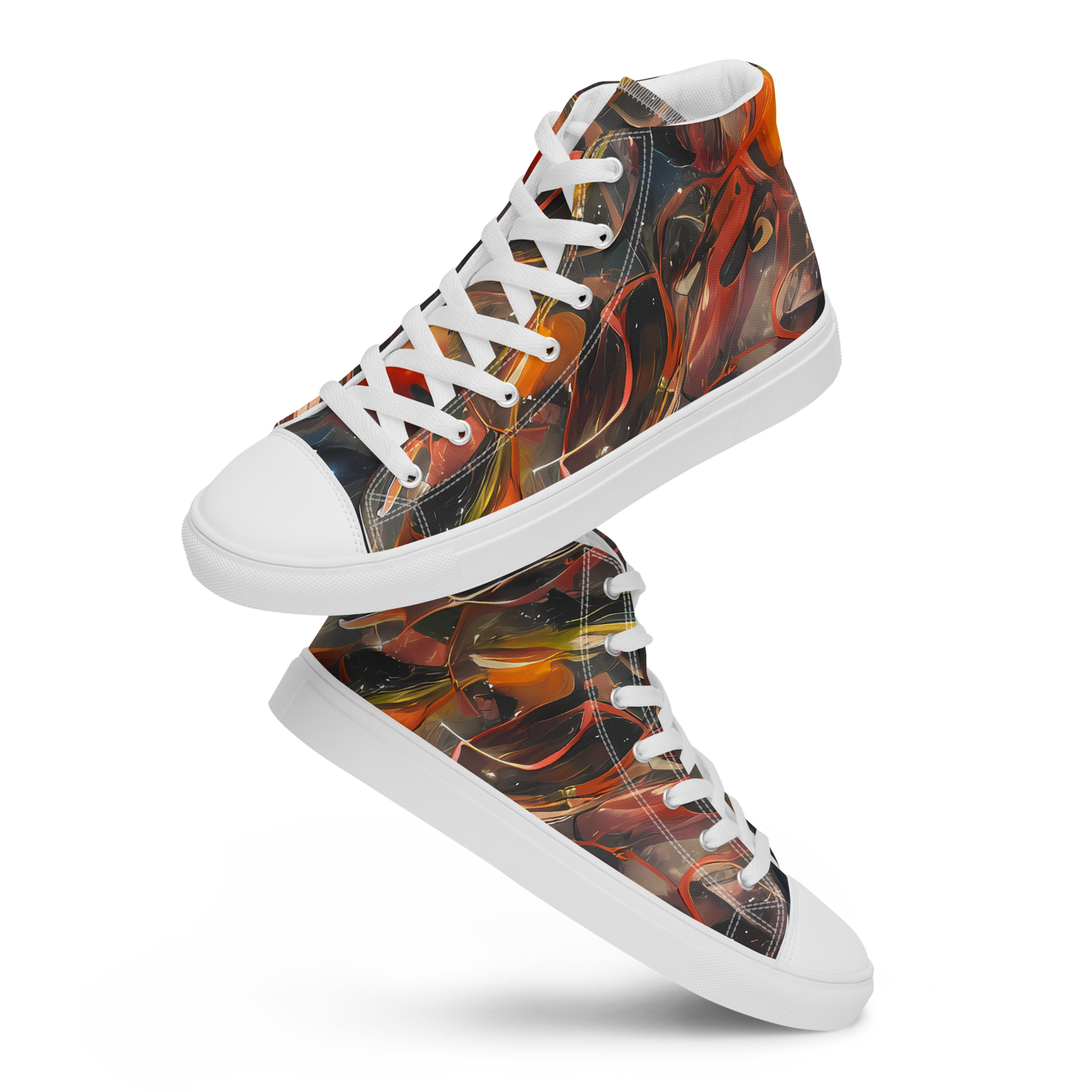 Men's High Top Canvas Shoes - Temporal Vortex