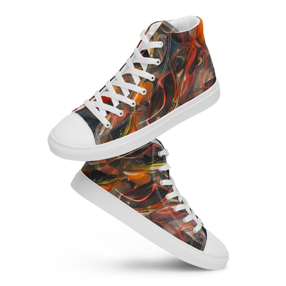 Men's High Top Canvas Shoes - Temporal Vortex