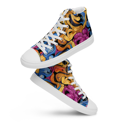 Men's High Top Canvas Shoes - Bosschaert Whorls