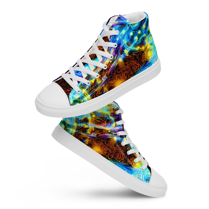 Men's High Top Canvas Shoes - Neon Füssli