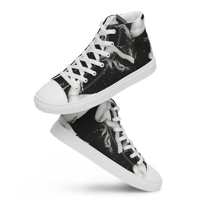 Men's High Top Canvas Shoes - Galactic Vogue