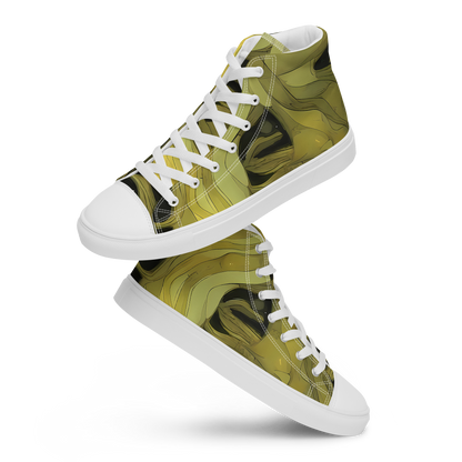 Men's High Top Canvas Shoes - Whispered Breeze