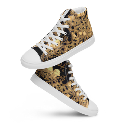 Men's High Top Canvas Shoes - Baroque Orbit