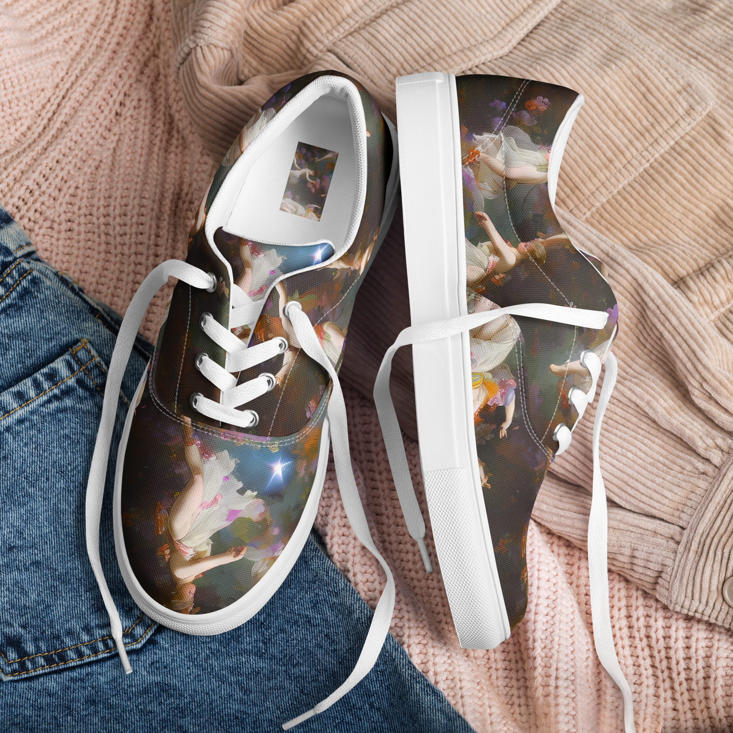 Women's Lace-Up Canvas Shoes - Winterhalter Whimsy