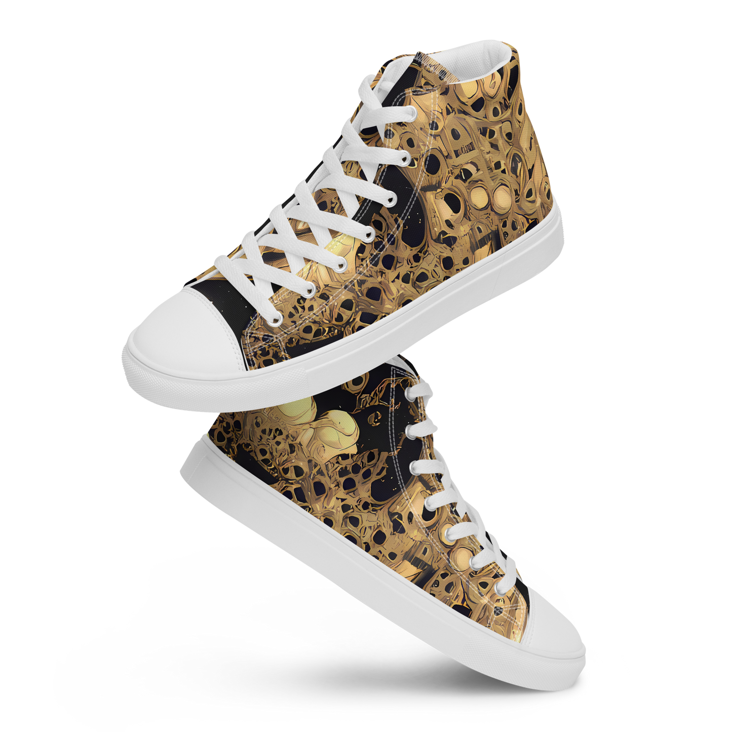 Women's High Top Canvas Shoes - Baroque Orbit