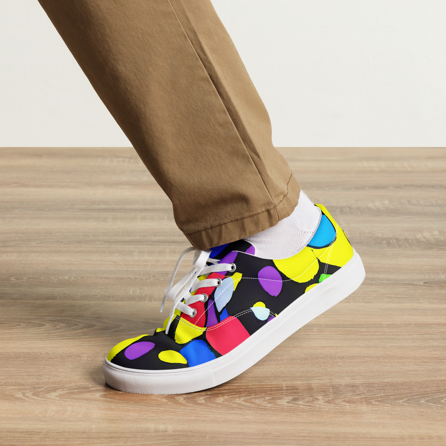 Men's Lace-Up Canvas Shoes - Miró's Mosaic
