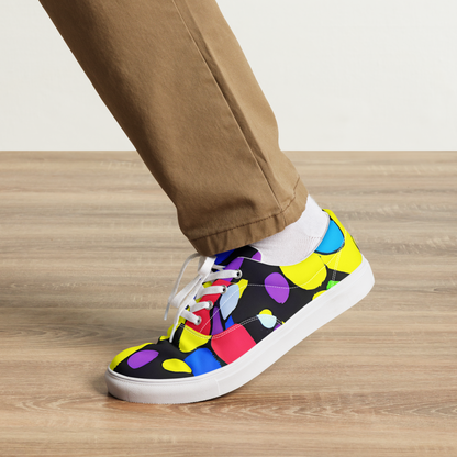 Men's Lace-Up Canvas Shoes - Miró's Mosaic