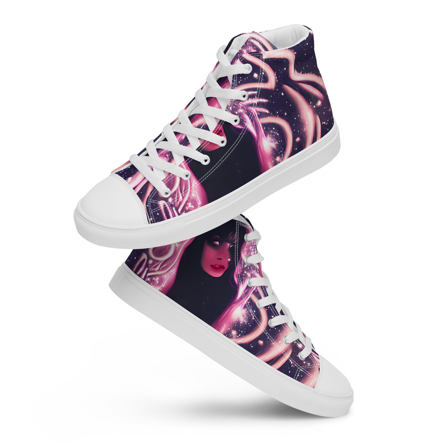 Women's High Top Canvas Shoes - Stardust Siren