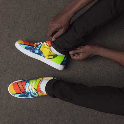 Men's Lace-Up Canvas Shoes - Cosmic Siblings