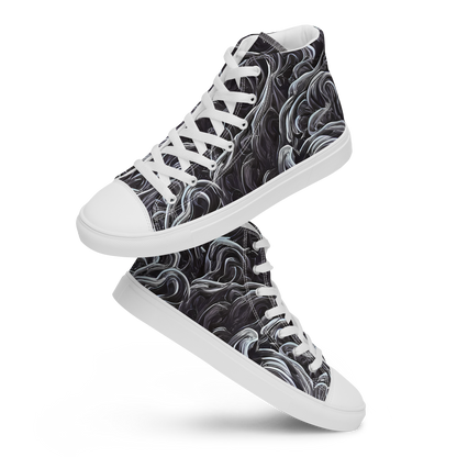 Men's High Top Canvas Shoes - Savrasov Swirls