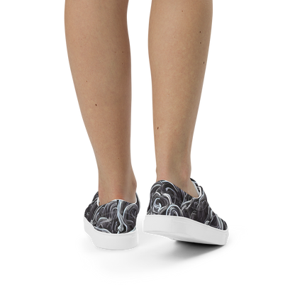 Women's Lace-Up Canvas Shoes - Savrasov Swirls
