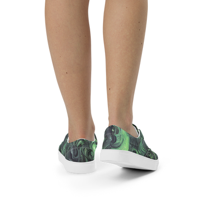 Women's Lace-Up Canvas Shoes - Savrasov Swirls