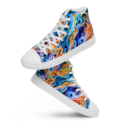 Women's High Top Canvas Shoes - Rococo Vortex