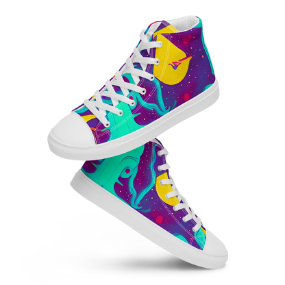 Men's High Top Canvas Shoes - Cosmic Current