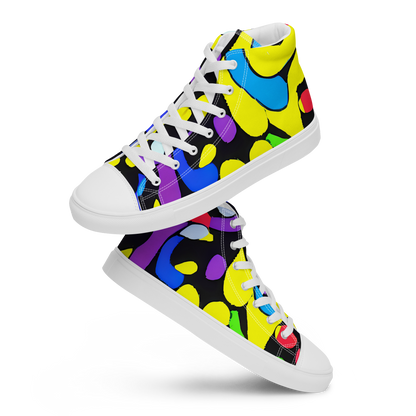 Men's High Top Canvas Shoes - Miró's Mosaic