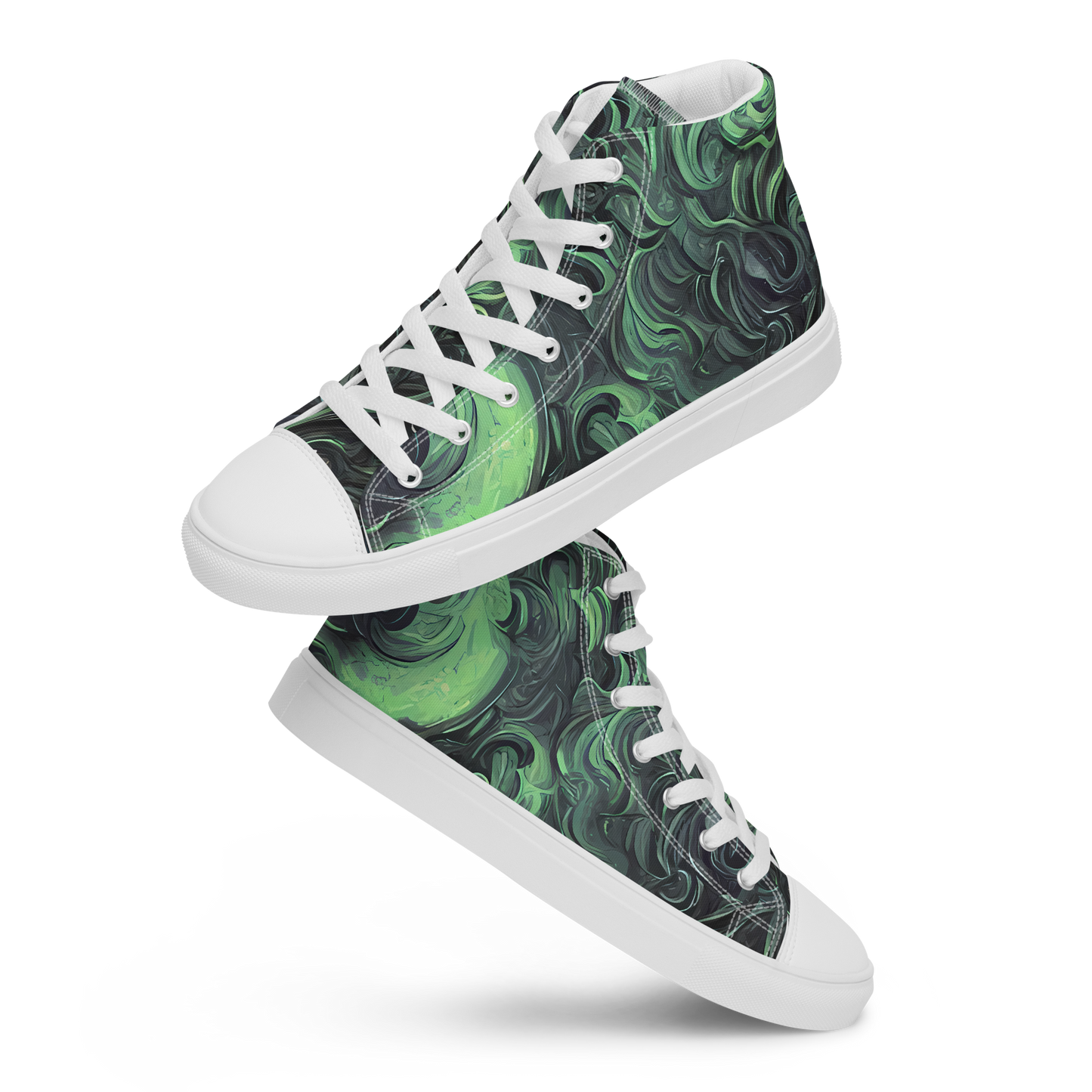 Women's High Top Canvas Shoes - Savrasov Swirls