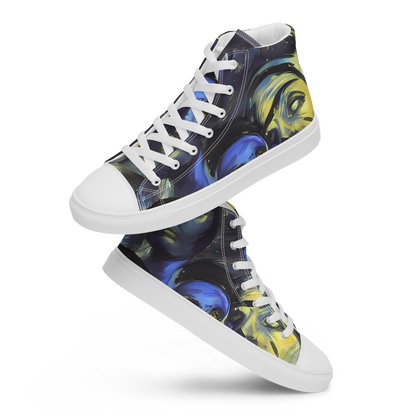 Men's High Top Canvas Shoes - Cosmic Visages