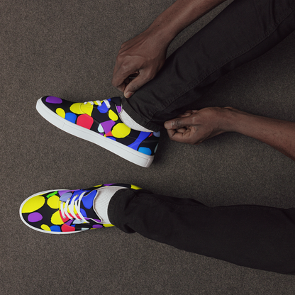 Men's Lace-Up Canvas Shoes - Miró's Mosaic