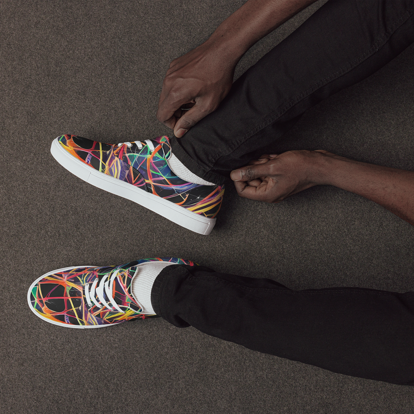 Men's Lace-Up Canvas Shoes - Acconci Twirl