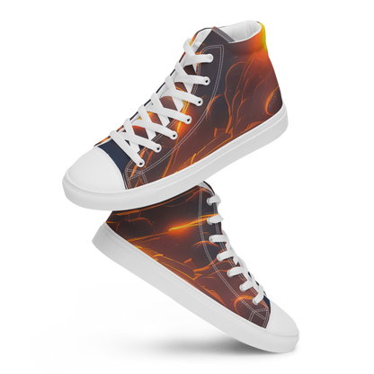 Women's High Top Canvas Shoes - Inferno Spirals