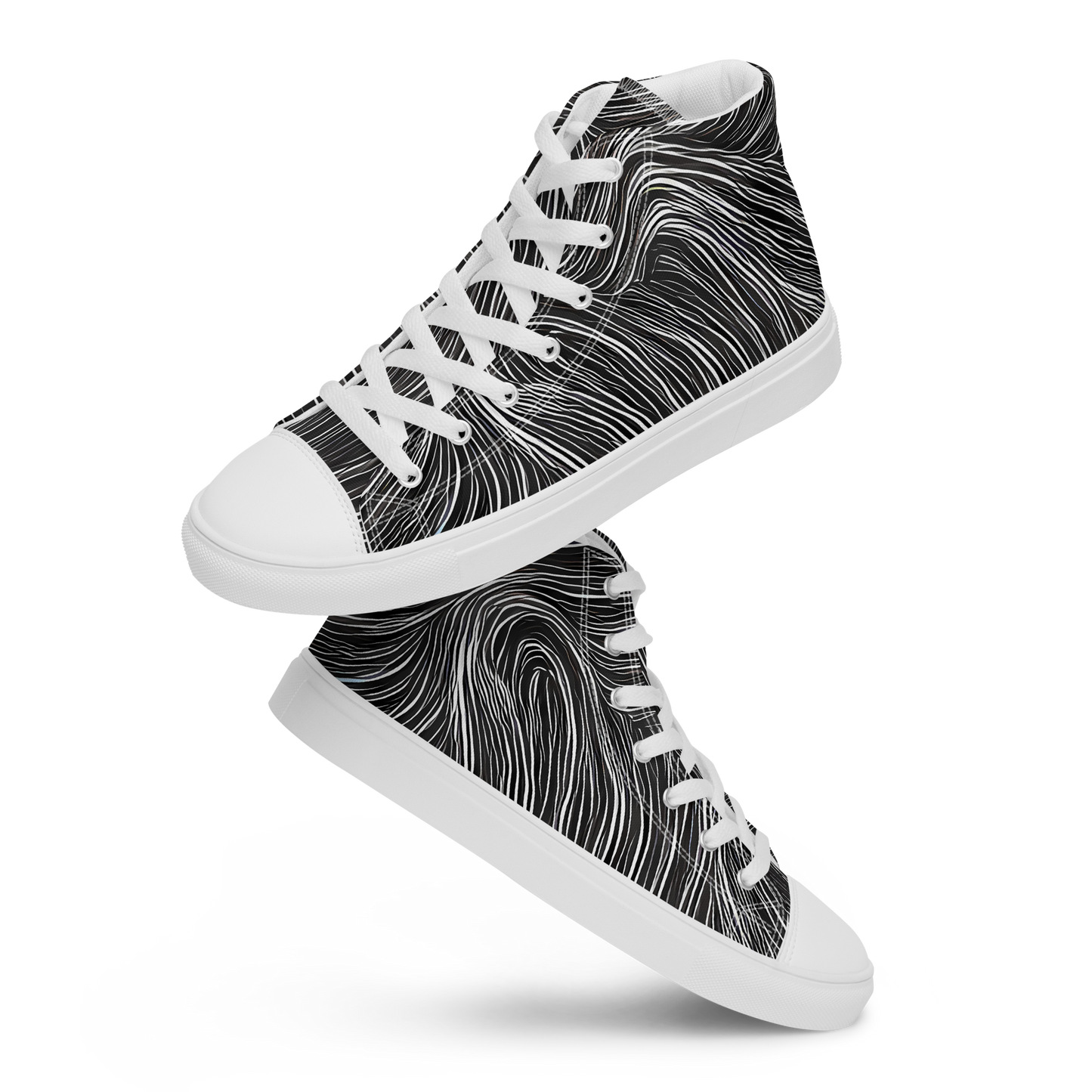 Men's High Top Canvas Shoes - Wirth Waves