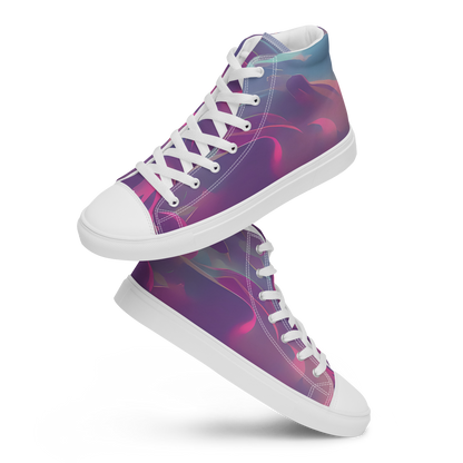 Men's High Top Canvas Shoes - Dreamscape Swirl