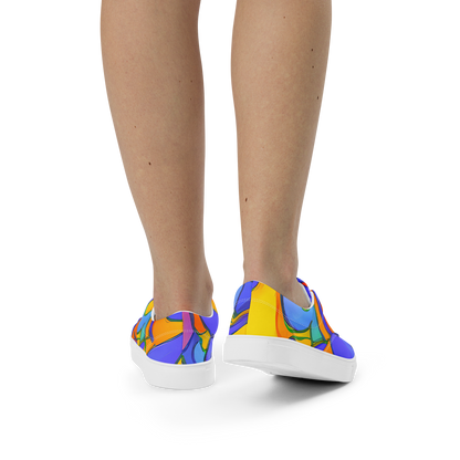 Women's Lace-Up Canvas Shoes - Joffe Swirl