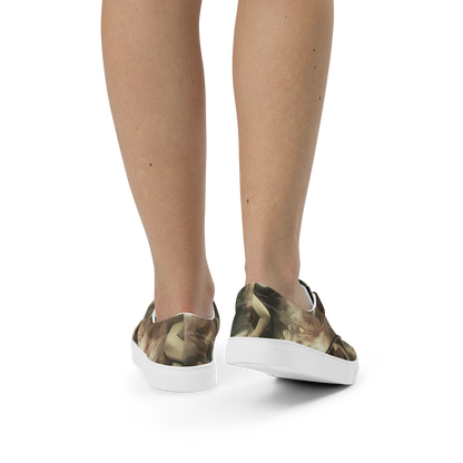 Women's Lace-Up Canvas Shoes - Ceramic Swirl