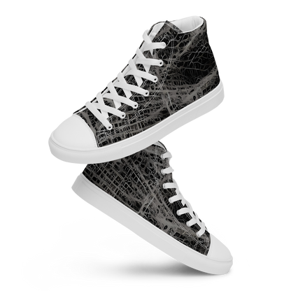 Women's High Top Canvas Shoes - Monochrome Mesh