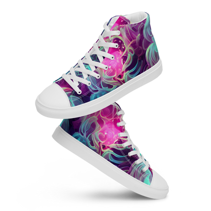 Women's High Top Canvas Shoes - Galactic Bloom