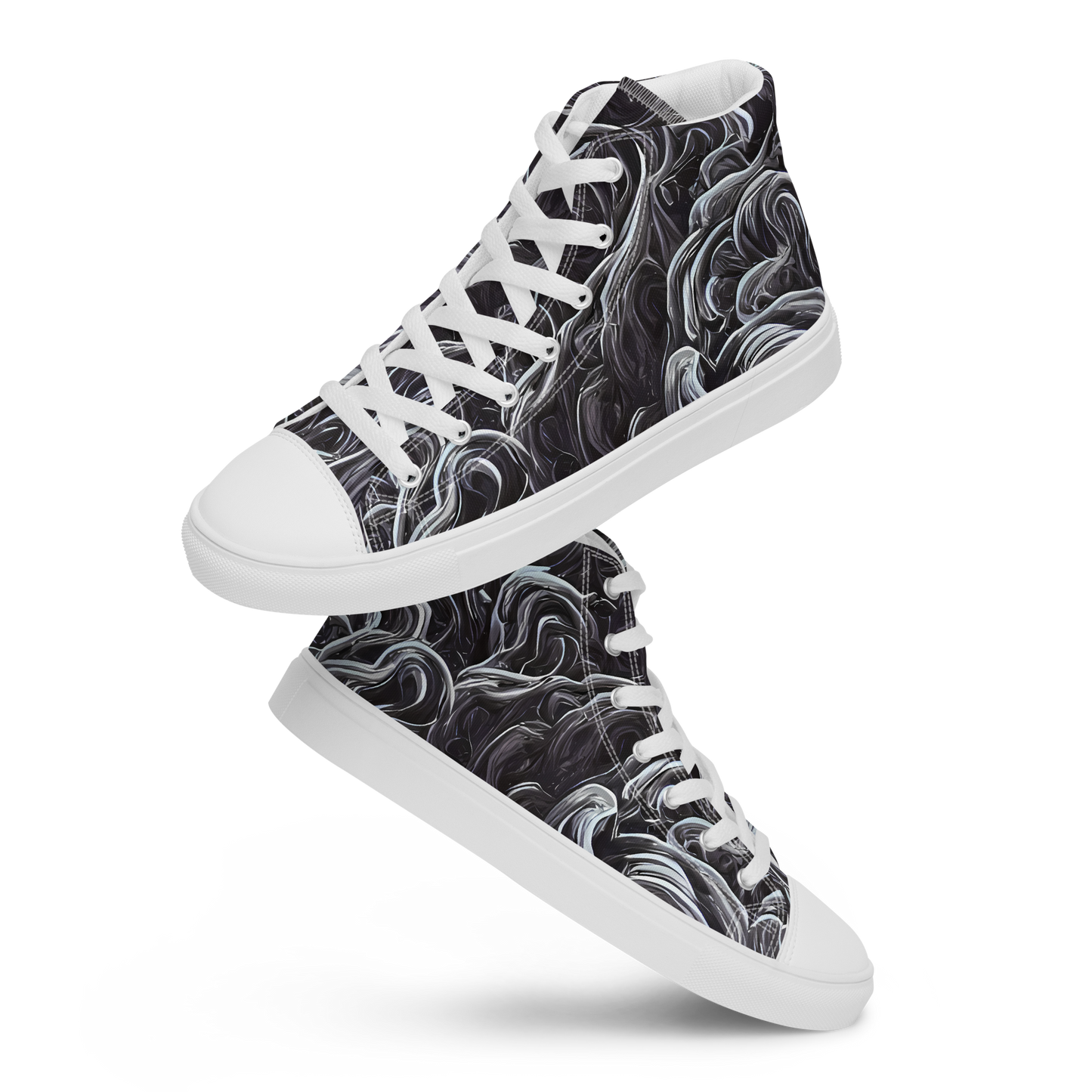 Women's High Top Canvas Shoes - Savrasov Swirls
